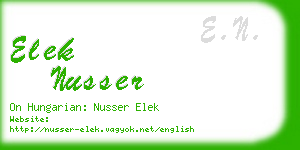 elek nusser business card